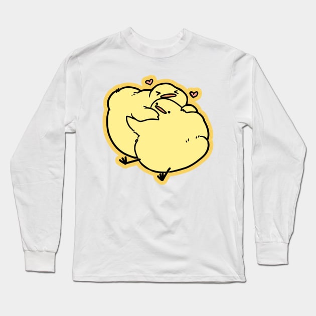 Hug Birdblob Long Sleeve T-Shirt by Sabtastic